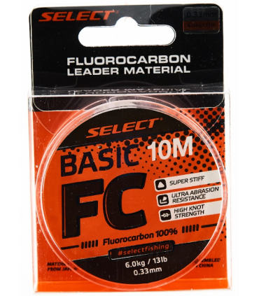 Select FC Basic 100% Fluorocarbon 10M 6kg, 0.33mm