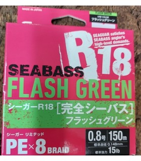 Seaguar R18 Kanzen Seabass Flash Green PE X8 150m